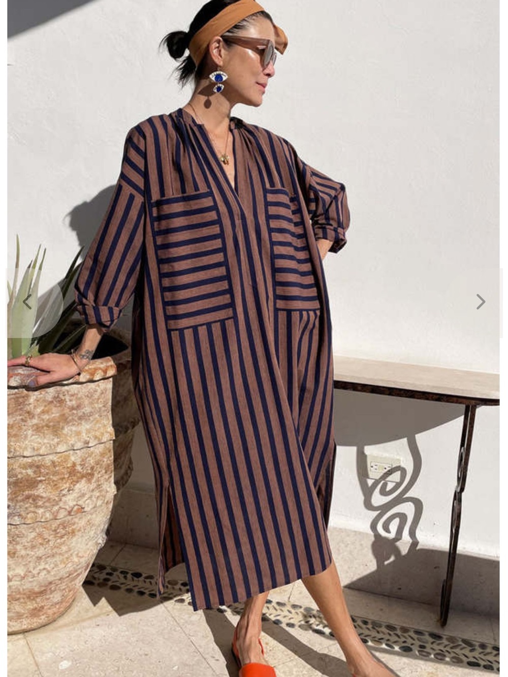 Brand: two New York MOROCCAN GRAPHIC POCKET CAFTAN